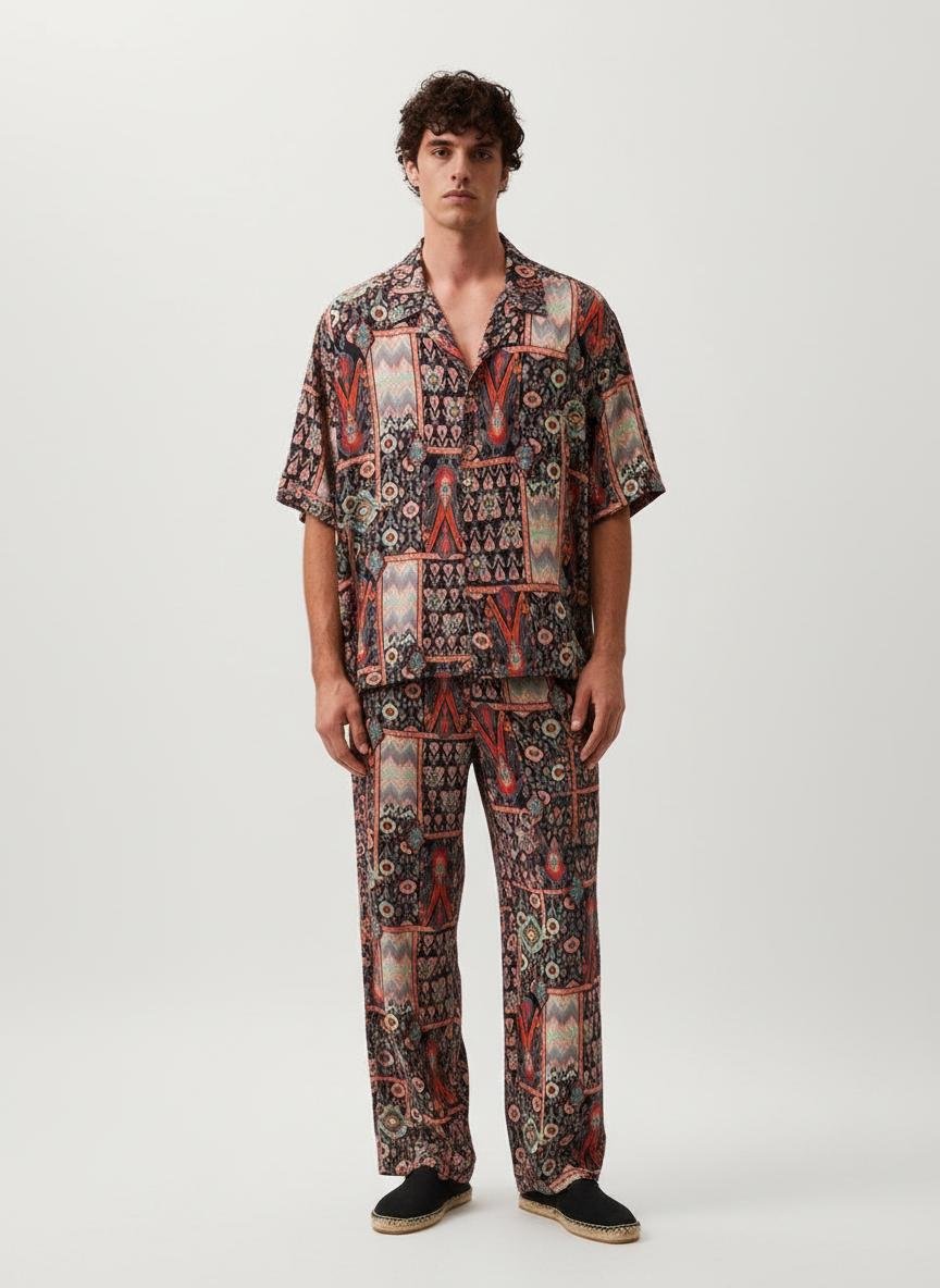 Nomad Pattern Shirt And Pants Set - Görsel 4