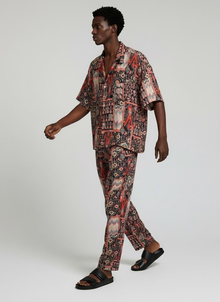 Nomad Pattern Shirt And Pants Set - Görsel 2