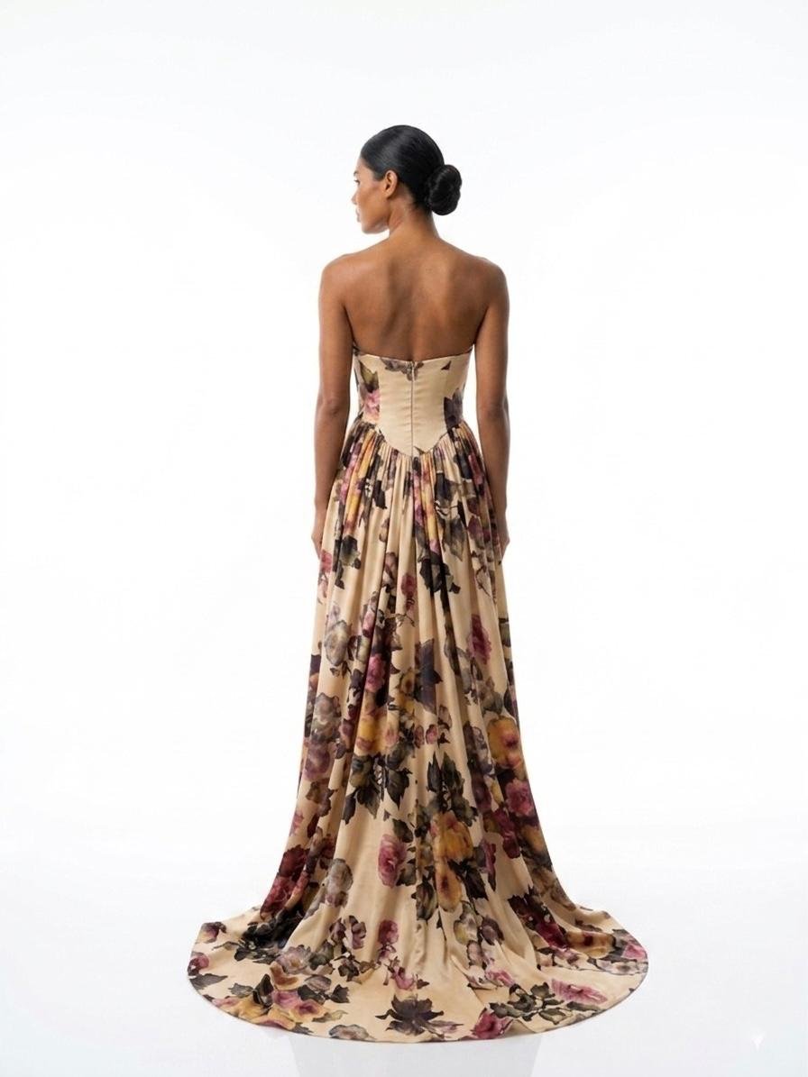 Golden Bloom Gown - Görsel 3