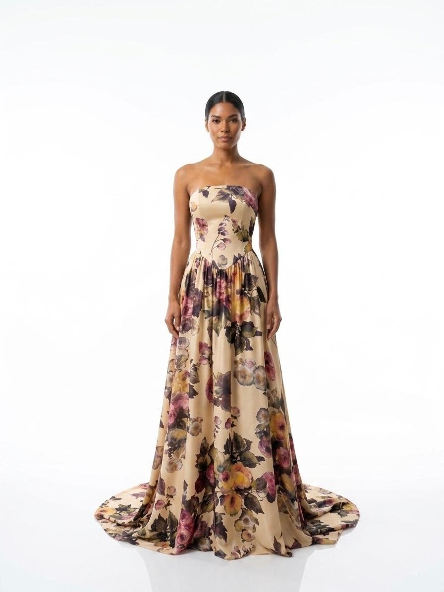 Golden Bloom Gown - Görsel 2